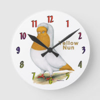 Horloge Pigeon Nonne Jaune