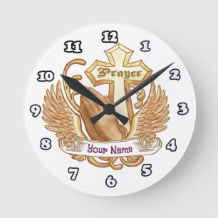 Ronde Horloge Prière Toujours Croix