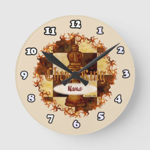 Ronde Horloge Roi d'échecs
