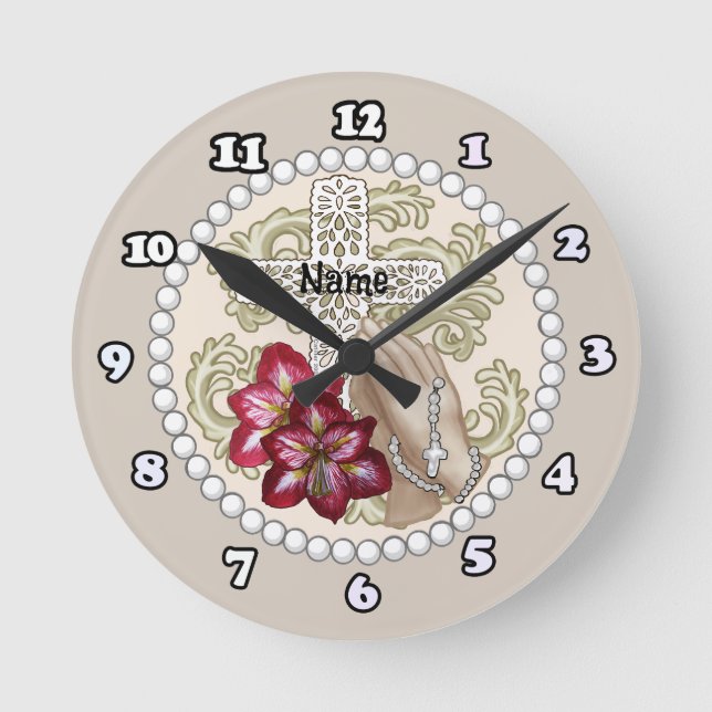 Ronde Horloge Rosaire Amaryllis (Recto)