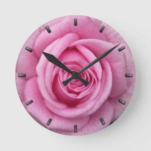 Ronde Horloge rose Rose Rose Rose Fleur Mur Horloge Rose