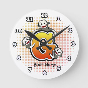 Ronde Horloge Singe Chaussette Monogramme G