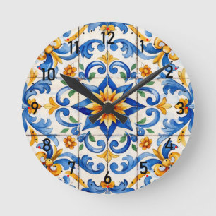 Ronde Horloge Tile Time Fiesta