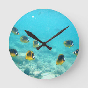 Ronde Horloge tropicale Hawaiian Fish Wall