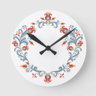 Ronde Horloge velkommen d'art populaire scandinave