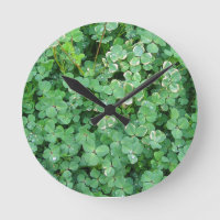 Horloge verte blanche Shamrock