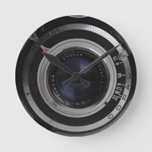 Ronde Horloge vintage d'appareil-photo