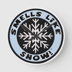 Ronde Les odeurs aiment la neige ! Horloge !