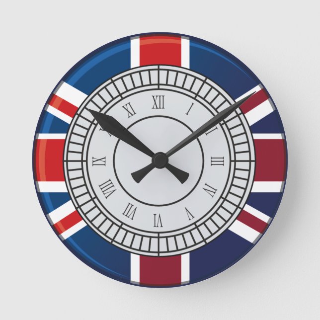 Ronde Londres Big Ben Horloge Face Wall Horloge (Recto)