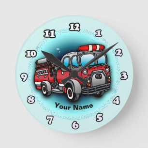 Ronde Petite horloge de camion de pompiers des eaux