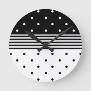Ronde Pointe Polka Minimaliste Et Horloge Parfaite