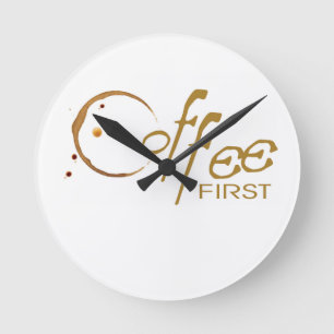 Ronde Première horloge café
