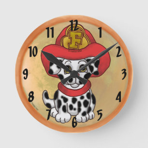 Ronde Puppy Chien Pompier horloge