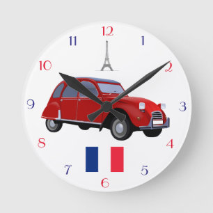 Ronde Rétro horloge de mur de Citroen 2CV