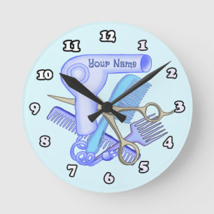 Ronde Salon de beauté Blue Beauty Parlor  horloge de cos