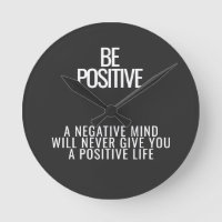 Soyez Positif Horloge Mur