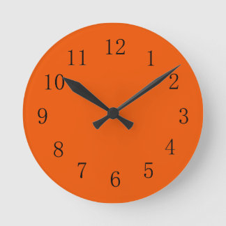 Ronde Terme Persimmon Rouge Orange Terre Tone Horloge Mu