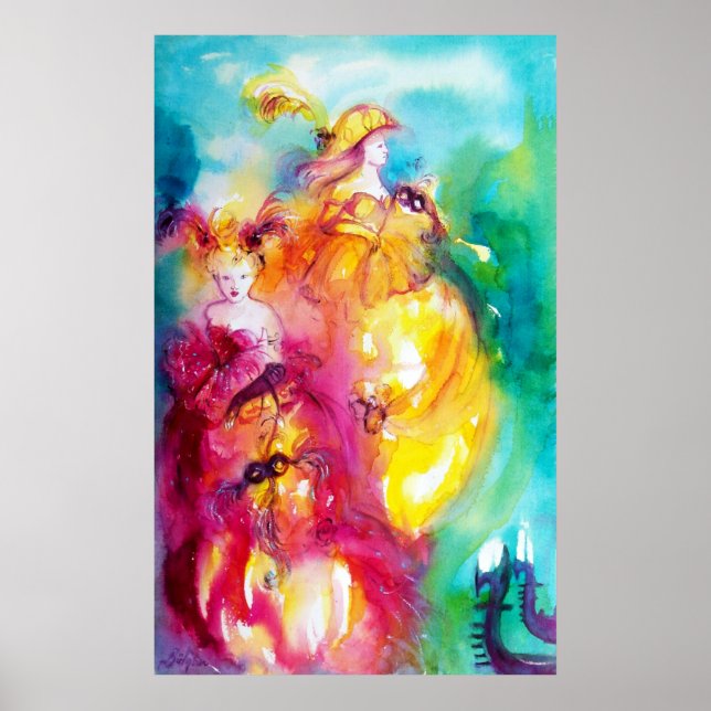 RONDO IN LAGOON / Venetian Masquerade Ladies Poster (Front)