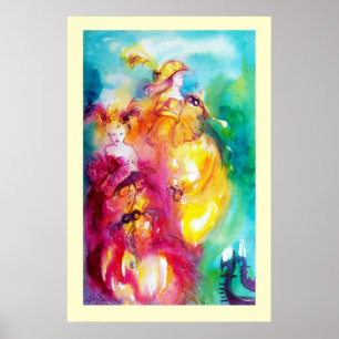 RONDO IN LAGOON / Venetian Masquerade Ladies Poster