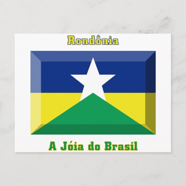 Rondônia Flag Gem Postcard (Front)