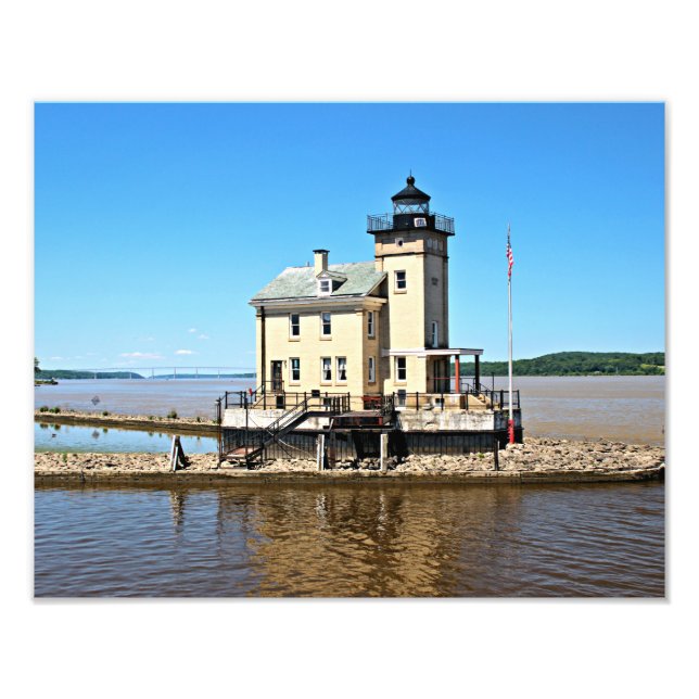Rondout Creek Lighthouse, Hudson River New York Photo Print (Front)