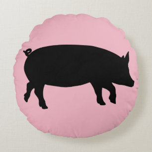 Ronds Coussins de porc rose ronde