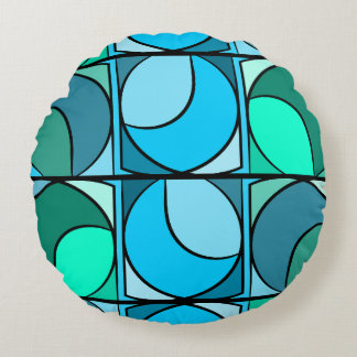 Ronds Coussins rond seventies bleu