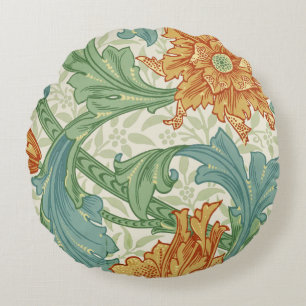 Ronds Coussins vintages en papier peint floral