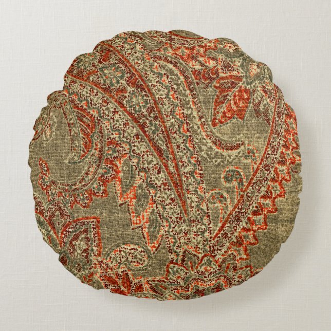 Ronds Coussins vintages Paisley (Devant)