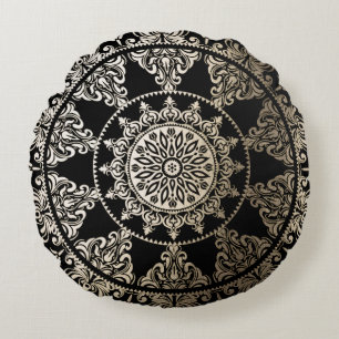 Ronds Or rond de coussins de mandala solaire