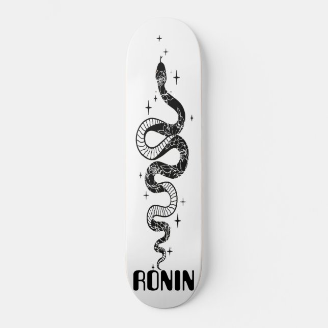 RONIN BRAND Snake Plan Whiteout Reverse SKATEBOARD (Front)