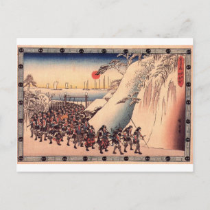 Ronin Enter Sengakuji Temple to Pay Homage to Thei Postcard