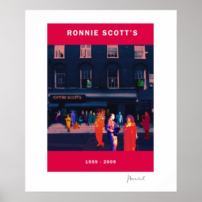 RONNIE SCOTT'S 50th ANNIVERSARY POSTER (Front)