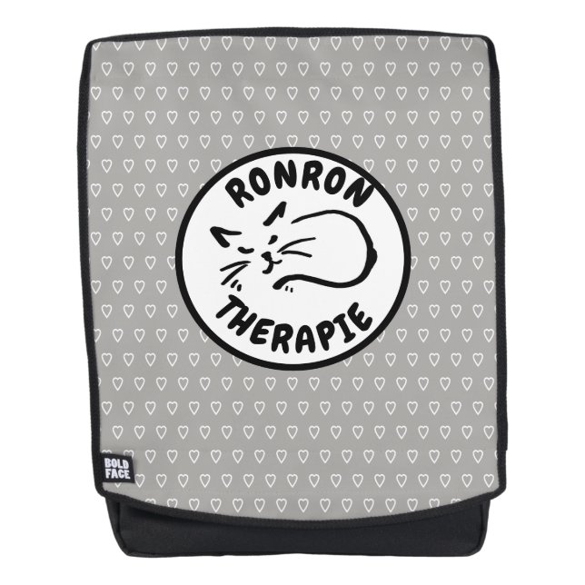 Ronron therapy cute purring cat backpack (Front)