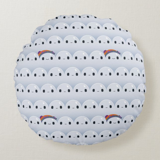 Ron's Gone Wrong | B*Bot Buddy Pattern Round Pillow (Front)