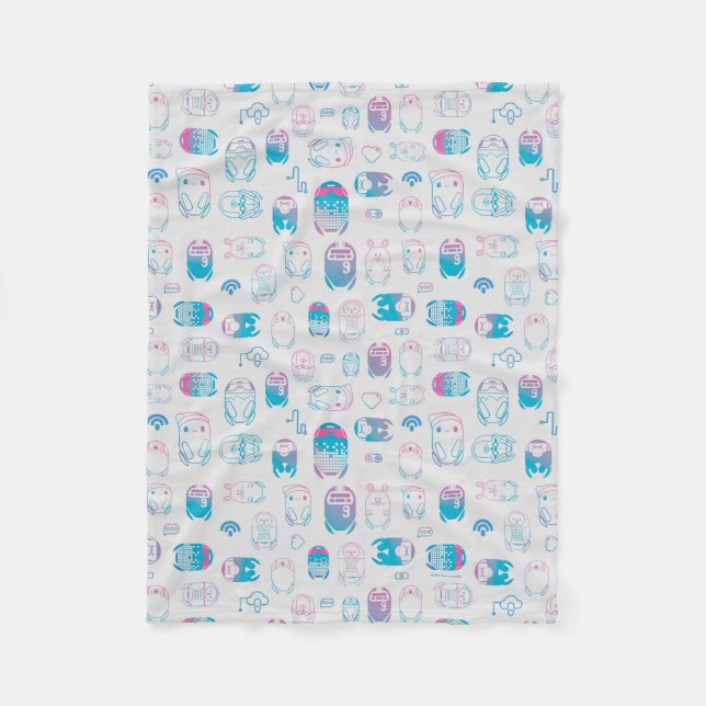 Rons Gone Wrong | Be My Bot Pattern Fleece Blanket (Front)