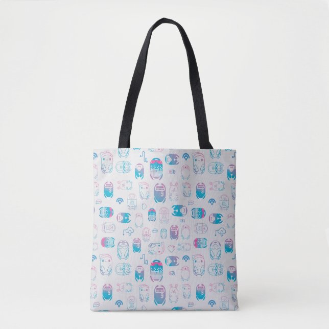 Rons Gone Wrong | Be My Bot Pattern Tote Bag (Front)