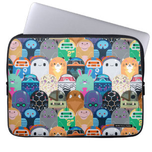 Ron's Gone Wrong Colorful Bot Pattern Laptop Sleeve