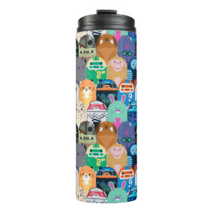 Ron's Gone Wrong Colorful Bot Pattern Thermal Tumbler