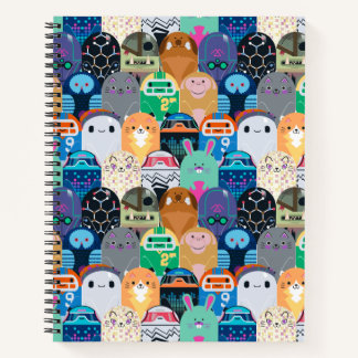 Ron's Gone Wrong Colourful Bot Pattern Notebook