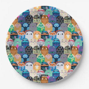 Ron's Gone Wrong Colourful Bot Pattern Paper Plate