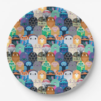 Ron's Gone Wrong Colourful Bot Pattern Paper Plate