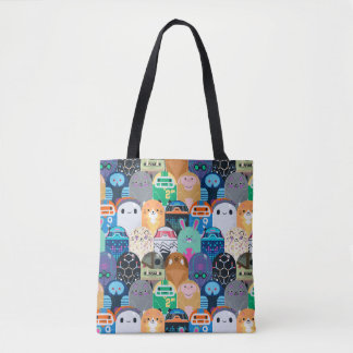 Ron's Gone Wrong Colourful Bot Pattern Tote Bag