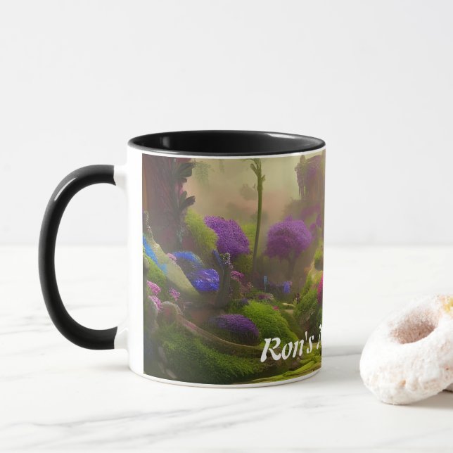 Ron's Morning Tea Personalized Customizable Mug (With Donut)