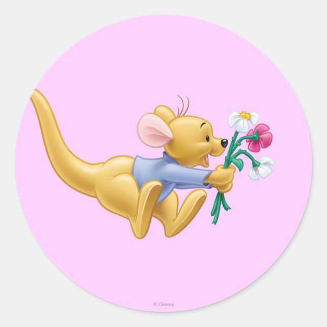 Roo 4 classic round sticker (Front)