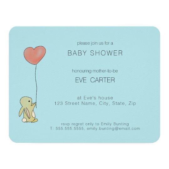 Roo Bunny - Heart Balloon Card