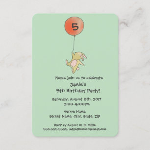 Roo Bunny - Invitation au Red Big Balloon Party