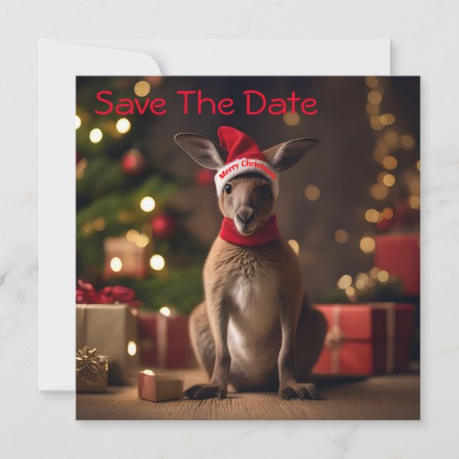 "Roo-dolph’s Holiday Hop: A Festive Wonderland" Save The Date (Front)