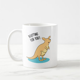 Roo-Ting For You Funny Kangaroo Pun  Coffee Mug