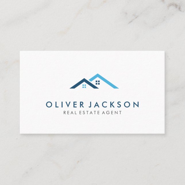 Roof Home Property | Real Estate Business Card (Front)